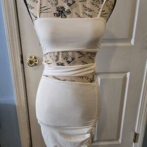 SHEIN White Backless Dress